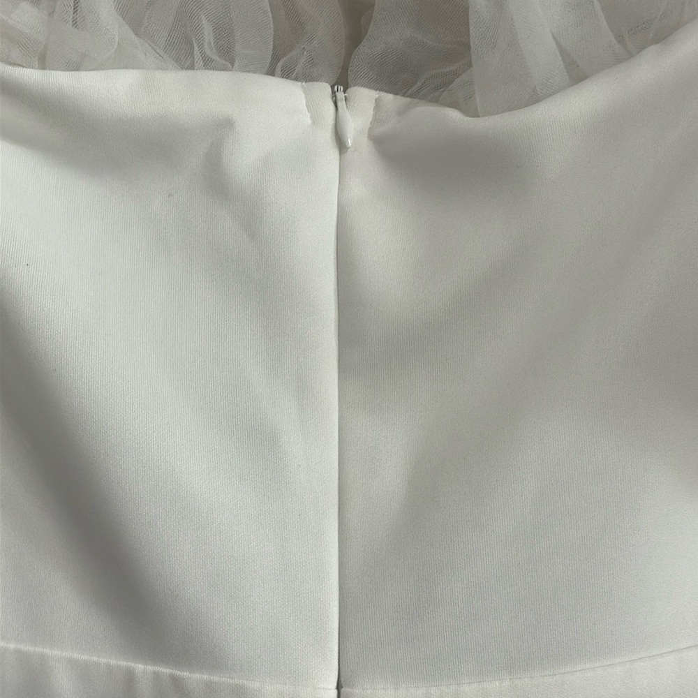 Giffniseti White Puff Sleeve Maxi Dress NWT - Picture 8 of 10